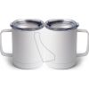 10 oz. White Stainless Steel Coffee Mug Thumbnail