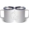 10 oz. White Stainless Steel Coffee Mug Thumbnail