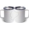 10 oz. White Stainless Steel Coffee Mug Thumbnail