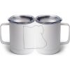 10 oz. White Stainless Steel Coffee Mug Thumbnail