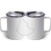 10 oz. White Stainless Steel Coffee Mug Thumbnail
