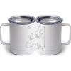 10 oz. White Stainless Steel Coffee Mug Thumbnail