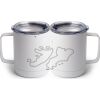 10 oz. White Stainless Steel Coffee Mug Thumbnail