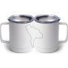 10 oz. White Stainless Steel Coffee Mug Thumbnail