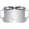 10 oz. White Stainless Steel Coffee Mug Thumbnail
