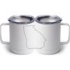10 oz. White Stainless Steel Coffee Mug Thumbnail