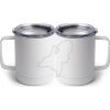 10 oz. White Stainless Steel Coffee Mug Thumbnail