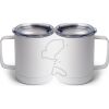 10 oz. White Stainless Steel Coffee Mug Thumbnail