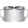 10 oz. White Stainless Steel Coffee Mug Thumbnail