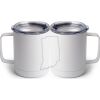 10 oz. White Stainless Steel Coffee Mug Thumbnail
