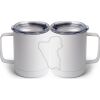 10 oz. White Stainless Steel Coffee Mug Thumbnail