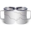 10 oz. White Stainless Steel Coffee Mug Thumbnail