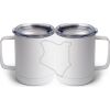 10 oz. White Stainless Steel Coffee Mug Thumbnail