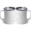 10 oz. White Stainless Steel Coffee Mug Thumbnail