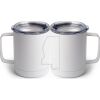 10 oz. White Stainless Steel Coffee Mug Thumbnail