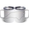 10 oz. White Stainless Steel Coffee Mug Thumbnail