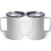 10 oz. White Stainless Steel Coffee Mug Thumbnail