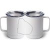 10 oz. White Stainless Steel Coffee Mug Thumbnail