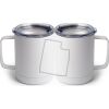 10 oz. White Stainless Steel Coffee Mug Thumbnail