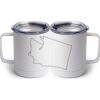 10 oz. White Stainless Steel Coffee Mug Thumbnail