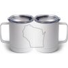 10 oz. White Stainless Steel Coffee Mug Thumbnail