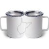 10 oz. White Stainless Steel Coffee Mug Thumbnail