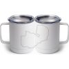 10 oz. White Stainless Steel Coffee Mug Thumbnail