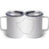 10 oz. White Stainless Steel Coffee Mug Thumbnail