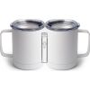 10 oz. White Stainless Steel Coffee Mug Thumbnail