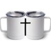 10 oz. White Stainless Steel Coffee Mug Thumbnail