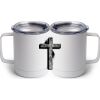 10 oz. White Stainless Steel Coffee Mug Thumbnail