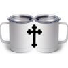 10 oz. White Stainless Steel Coffee Mug Thumbnail