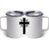 10 oz. White Stainless Steel Coffee Mug Thumbnail