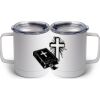 10 oz. White Stainless Steel Coffee Mug Thumbnail