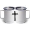 10 oz. White Stainless Steel Coffee Mug Thumbnail