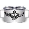 10 oz. White Stainless Steel Coffee Mug Thumbnail