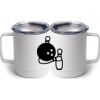 10 oz. White Stainless Steel Coffee Mug Thumbnail
