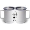 10 oz. White Stainless Steel Coffee Mug Thumbnail