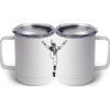 10 oz. White Stainless Steel Coffee Mug Thumbnail