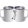10 oz. White Stainless Steel Coffee Mug Thumbnail