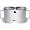 10 oz. White Stainless Steel Coffee Mug Thumbnail