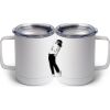 10 oz. White Stainless Steel Coffee Mug Thumbnail