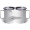 10 oz. White Stainless Steel Coffee Mug Thumbnail