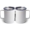 10 oz. White Stainless Steel Coffee Mug Thumbnail