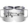 10 oz. White Stainless Steel Coffee Mug Thumbnail