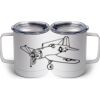 10 oz. White Stainless Steel Coffee Mug Thumbnail