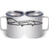 10 oz. White Stainless Steel Coffee Mug Thumbnail