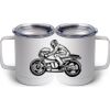 10 oz. White Stainless Steel Coffee Mug Thumbnail