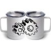 10 oz. White Stainless Steel Coffee Mug Thumbnail