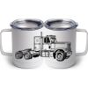 10 oz. White Stainless Steel Coffee Mug Thumbnail